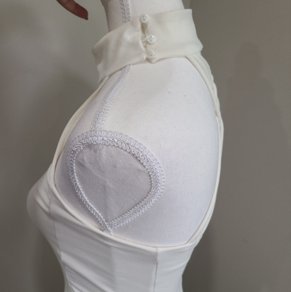 BEBEWHITE MIDI DRESS SIZE SMALL - Picture 3 of 5